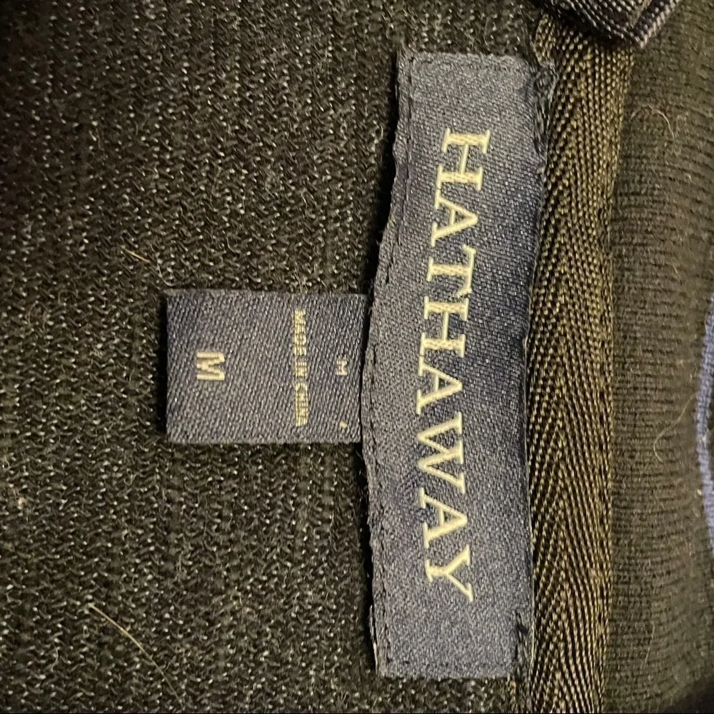 Hathaway snap front pullover sweater rib cuff men’s M